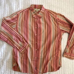 Tommy Bahama Men’s Shirt, Sunset stripe Size Large